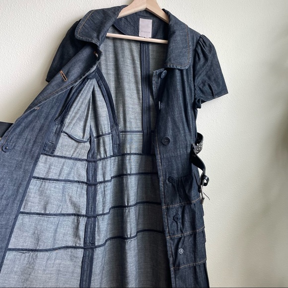 Moiselle Denim Ruffle Designer Dress - Picture 6 of 12